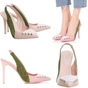 🎈SUPER SALE🎈Fenty Puma by Rihanna Pink & Green Slingback Heels